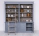 Large bookcase with 4 BAS doors + SUP double shelf, Directoire Collection