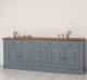 Kitchen sideboard 4 doors 8 drawers bas, top oak