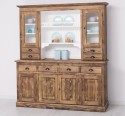 4-door sideboard, 4 drawers + 2 glass doors BAS, 4 drawers, open space SUP