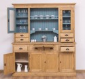 4-door sideboard, 4 drawers + 2 glass doors BAS, 4 drawers, open space SUP