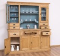 4-door sideboard, 4 drawers + 2 glass doors BAS, 4 drawers, open space SUP