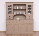 4-door sideboard, 4 drawers + 2 glass doors BAS, 4 drawers, open space SUP