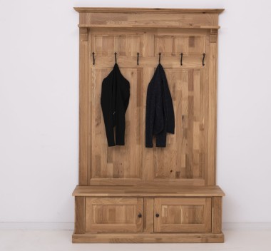 Coat hanger 2 doors oak - P061 - LACQUERED