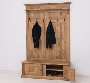 Coat hanger 2 doors oak - P061 - LACQUERED