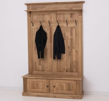 Coat hanger 2 doors oak - P061 - LACQUERED