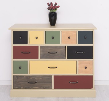 Chest of drawers with 13 drawers