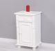 Nightstand with ornaments, 1 door and 1 drawer