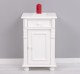 Nightstand with ornaments, 1 door and 1 drawer