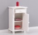 Nightstand with ornaments, 1 door and 1 drawer