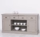 Kitchen furniture 2 doors, 4 drawers, open shelves BAS