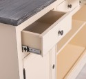 Kitchen furniture 2 doors, 4 drawers, open shelves BAS