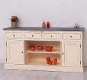 Kitchen furniture 2 doors, 4 drawers, open shelves BAS