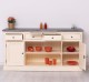 Kitchen furniture 2 doors, 4 drawers, open shelves BAS