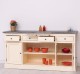 Kitchen furniture 2 doors, 4 drawers, open shelves BAS