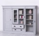 Bookcase with 2 doors + 2 glass doors and 2 drawers