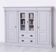 Bookcase with 2 doors + 2 glass doors and 2 drawers