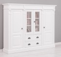 Bookcase with 2 doors + 2 glass doors and 2 drawers