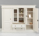 Bookcase with 2 doors + 2 glass doors and 2 drawers