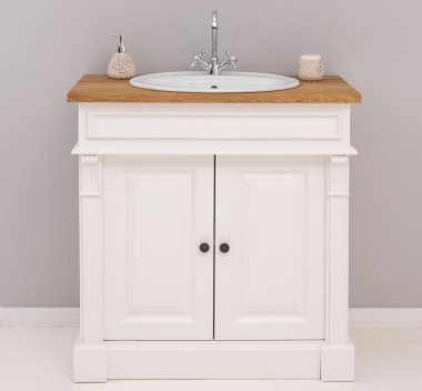 Bathroom cabinet for sink, ornamental, oak top - sink is not included in the price