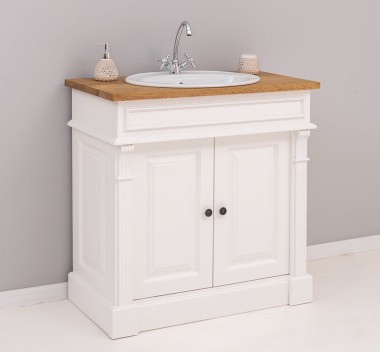 Bathroom cabinet for sink, ornamental, oak top - sink is not included in the price