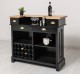 Bar counter with winerack, oak top - Color Top_P061- Color Corp_P150 - DOUBLE COLORED