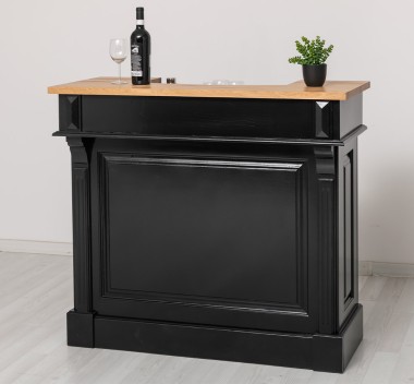 Bar counter with winerack, oak top - Color Top_P061- Color Corp_P150 - DOUBLE COLORED