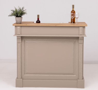 Bar counter with winerack, oak top