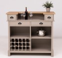 Bar counter with winerack, oak top