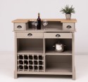 Bar counter with winerack, oak top