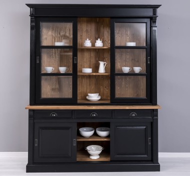 Display cabinet, 6 sliding doors, 3 drawers, BAS + SUP