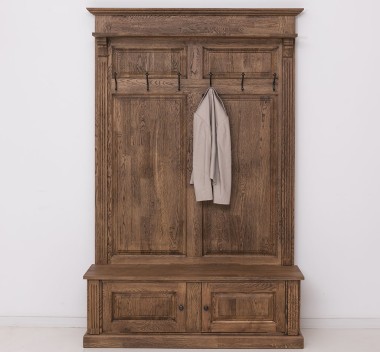 Coat hanger 2 doors oak