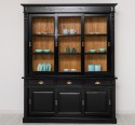 Display cabinet, 6 sliding doors, 3 drawers with metal rails, BAS + SUP - Color Ext._P150 / Color Int._P001 - DOUBLE COLORED