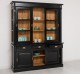 Display cabinet, 6 sliding doors, 3 drawers with metal rails, BAS + SUP - Color Ext._P150 / Color Int._P001 - DOUBLE COLORED