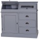 Buffet with 1 door, 3 drawers, 2 compartments with glass door, BAS