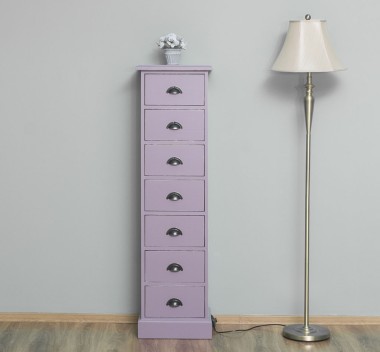 Narrow chest of drawers with 7 drawers