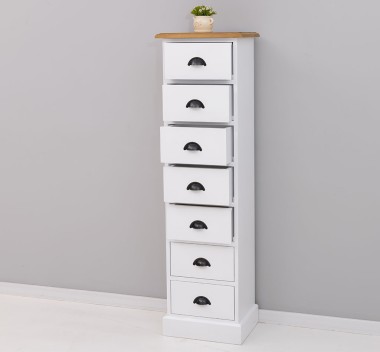 Narrow chest of drawers with 7 drawers