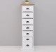 Narrow chest of drawers with 7 drawers