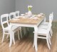 Dining table with curved legs 180x90x78cm, oak top