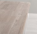 Dining table with curved legs 160x90x78cm, oak top