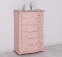 Chest of drawers with 6 curved drawers, Directoire Collection