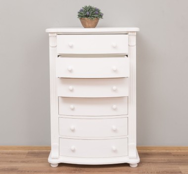 Chest of drawers with 6 curved drawers, Directoire Collection