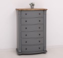 Chest of drawers with 6 curved drawers, Directoire Collection