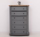 Chest of drawers with 6 curved drawers, Directoire Collection