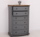 Chest of drawers with 6 curved drawers, Directoire Collection