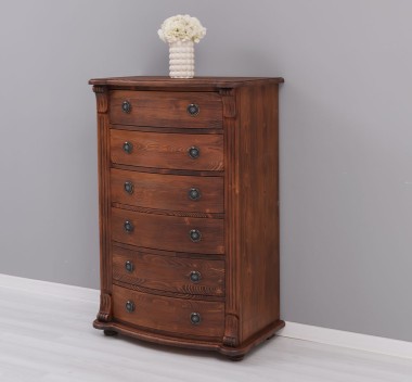 Chest of drawers with 6 curved drawers, Directoire Collection