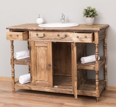 Bathroom cabinet for sink with 2 doors and 2 shelves - the sink is not included in the price