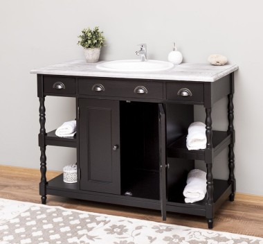 Bathroom cabinet for sink with 2 doors and 2 shelves - the sink is not included in the price