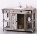 Bathroom cabinet for sink with 2 doors and 2 shelves - the sink is not included in the price