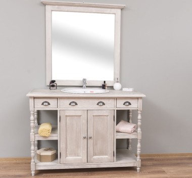 Bathroom cabinet for sink with 2 doors and 2 shelves - the sink is not included in the price