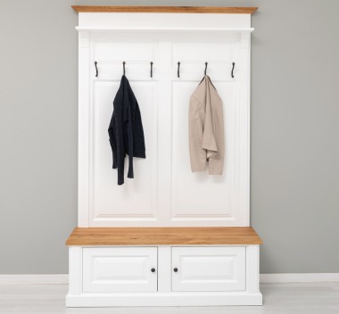 Coat hanger 2 doors, with oak top